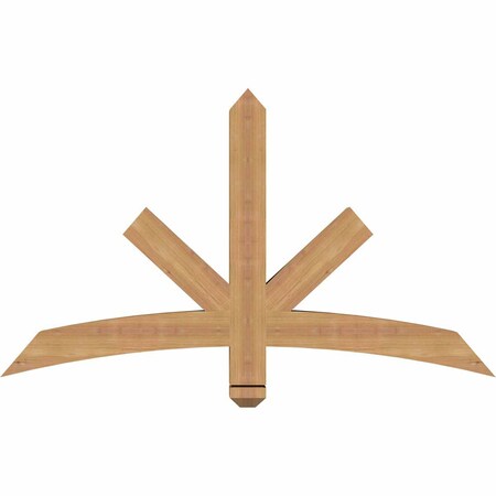 Ekena Millwork Alberta Smooth Timber Gable Bracket, Western Red Cedar, 48"W x 28"H x 3 1/2"D x 3 1/2"F, 14/12 Pitch GBW048X28X0404ALB00SWR